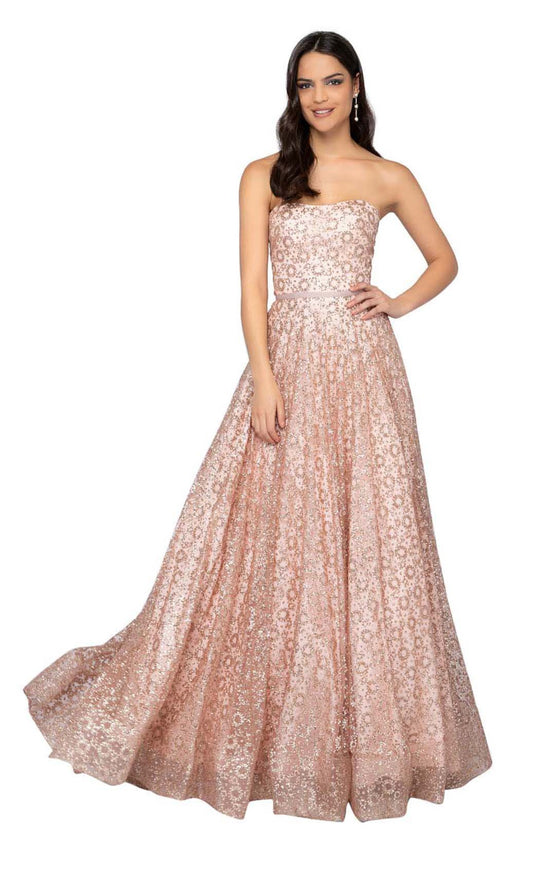 Terani Couture - 1911P8492 Strapless Beaded Semi-Sweetheart Ballgown