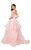 Terani Couture - 1911P8512 Bandage Bodice Tiered Glitter Tulle Gown