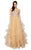 Terani Couture - 1911P8539 Strapless Beaded Nude Bodice Tiered Gown