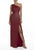 Terani Couture - 1911E9610 One Shoulder Asymmetric Neck Evening Dress In Red