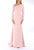 Terani Couture - 1911M9320 Asymmetric Neckline Long Sleeve Formal Gown In Pink