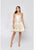 Terani Couture - 1911P8073 Gold Sequined Tulle A-line Dress In White and Gold