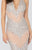 Terani Couture - 1911P8140 Crystal Embellished Sheath Gown In Silver and Neutral