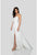 Terani Couture - 1911P8178 Strappy Open Back Matte Satin Gown In White