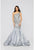 Terani Couture - 1911P8367 Crystal Beaded Taffeta Mermaid Dress In Silver