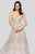 Terani Couture - 1911P8482 Strapless Beaded A-Line Gown In Silver and Neutral