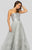 Terani Couture - 1911P8487 Strapless Ballgown Tulle Dress In Silver
