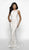 Flair Prom - 19121 Embroidered Bateau Trumpet Dress In White and Neutral