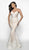 Flair Prom - 19125 Corset Sweetheart Mermaid Dress In White and Nude