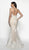 Flair Prom - 19125 Corset Sweetheart Mermaid Dress In White and Nude