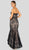 Terani Couture - 1912C9036 Sweetheart Lace Trumpet High Low Dress In Black and Neutral