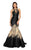 Terani Couture - 1912E9181 Embellished Two Tone Halter Mermaid Gown