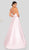 Terani Couture - 1912E9202 One Shoulder Dazzling Fern Accent Gown In Pink