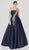 Terani Couture - 1912E9202 One Shoulder Dazzling Fern Accent Gown In Blue