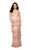Terani Couture - 1912GL9560 Embellished V-neck Tiered Sheath Dress