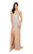 Terani Couture - 1912P8199 Crystal Beaded Deep V-neck Sheath Dress