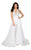 Terani Couture - 1912P8208 Beaded Plunge Sheer Overskirt Jumpsuit