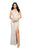 Terani Couture - 1912P8270 Lace Halter V-neck Sheath Dress