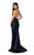 Terani Couture - 1912P8278 Surplice V-Neck Gown with Slit