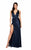 Terani Couture - 1912P8278 Surplice V-Neck Gown with Slit