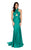 Terani Couture - 1912P8284 Crisscross Halter neck Satin Mermaid Gown
