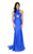 Terani Couture - 1912P8284 Crisscross Halter neck Satin Mermaid Gown
