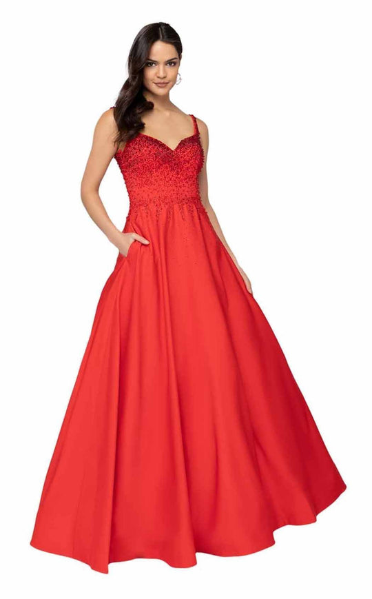 Terani Couture - 1912P8554 Crystal Accented Sweetheart Ballgown