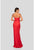 Terani Couture - 1912B9705 Strapless Sweetheart Long Sheath Gown In Red