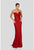 Terani Couture - 1912B9705 Strapless Sweetheart Long Sheath Gown In Red