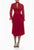 Terani Couture - 1912C9642 Sheer Long Sleeve High Neck A-line Dress In Red