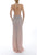 Terani Couture - 1912GL9563 Embellished Halter V-neck Sheath Dress In Pink