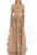 Terani Couture - 1912M9366 Embroidered Long Sleeve A-line Dress In Brown
