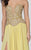 Terani Couture - 1912P8239 Beaded Plunging Sweetheart Dress In Yellow