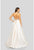 Terani Couture - 1912P8437 Glitter Tulle Dress With Mikado Overskirt In White