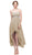 Eureka Fashion - 1913 Chiffon Layered High Low Empire Waist Gown