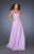 La Femme - 19130 Bedazzled Sweetheart A-line Dress in Purple