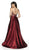 Flair Prom - 19137 Embroidered Satin Ballgown With Train In Red