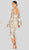 Terani Couture - 1913C9065 Long Bell Sleeve Embroidered Lace Dress In Neutral