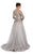 Terani Couture - 1913E9234 Embellished Lace Deep V-neck Ballgown