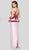 Terani Couture - 1913E9244 Floral Embroidered Bateau Column Dress In Pink and Red
