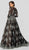 Terani Couture - 1913E9251 Embellished Lace Long Sleeve A-line Gown In Black and Neutral