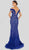 Terani Couture - 1913GL9588 Floral Applique Off-Shoulder Trumpet Dress