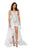 Terani Couture - 1913P8312 Embellished Deep V-neck High Low Dress