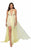 Terani Couture - 1913P8314 Beaded Lace Deep Halter Vneck Chiffon Dress