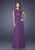 La Femme - 19142 Cap Sleeve Illusion Lace Evening Gown In Purple