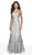 Flair Prom - 19145 Embroidered Lace Sweetheart Trumpet Dress In Silver