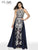 Flair Prom - 19147 Applique Halter Trumpet Dress With Overskirt In Blue