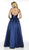 Flair Prom - 19148 Plunging High Halter Mikado Ballgown