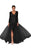 Terani Couture - 1915P8344 Plunging V-Neck Long Sleeves Dress