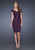 La Femme - 19167 Scalloped V-Neck Lace Cocktail Dress In Purple